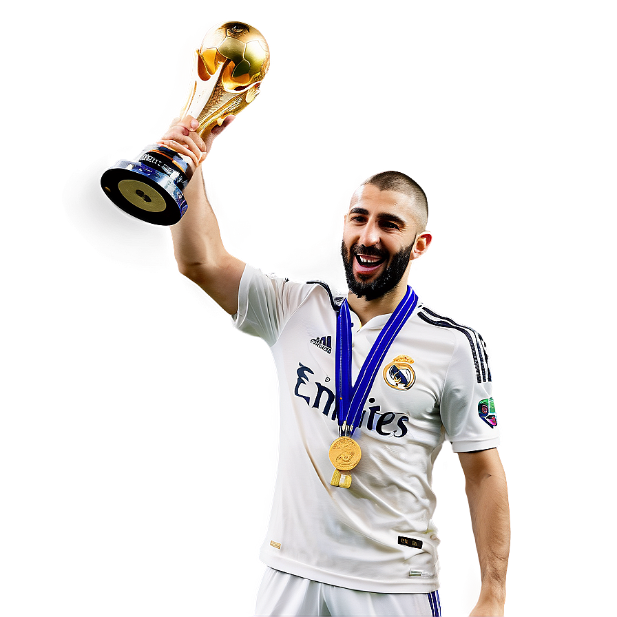 Karim Benzema Trophy Lift Png 06212024 PNG image