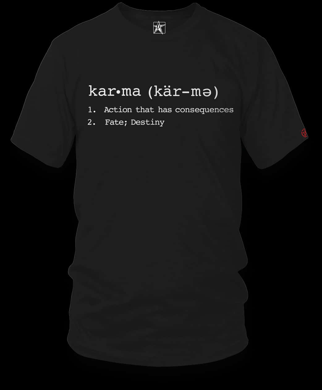 Karma Definition Black T Shirt PNG image