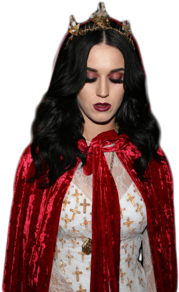 Katy Perry Red Capeand Crown PNG image