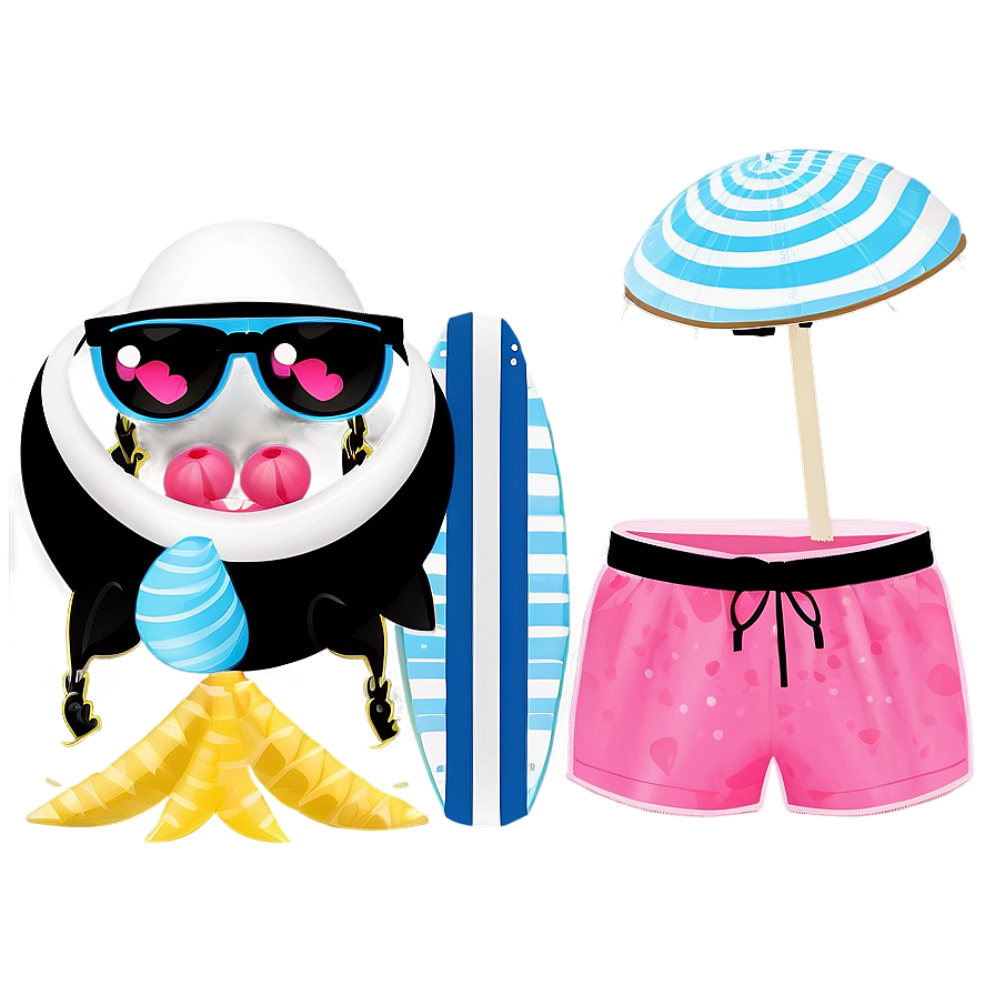 Kawaii Beach Summer Png 05062024 PNG image