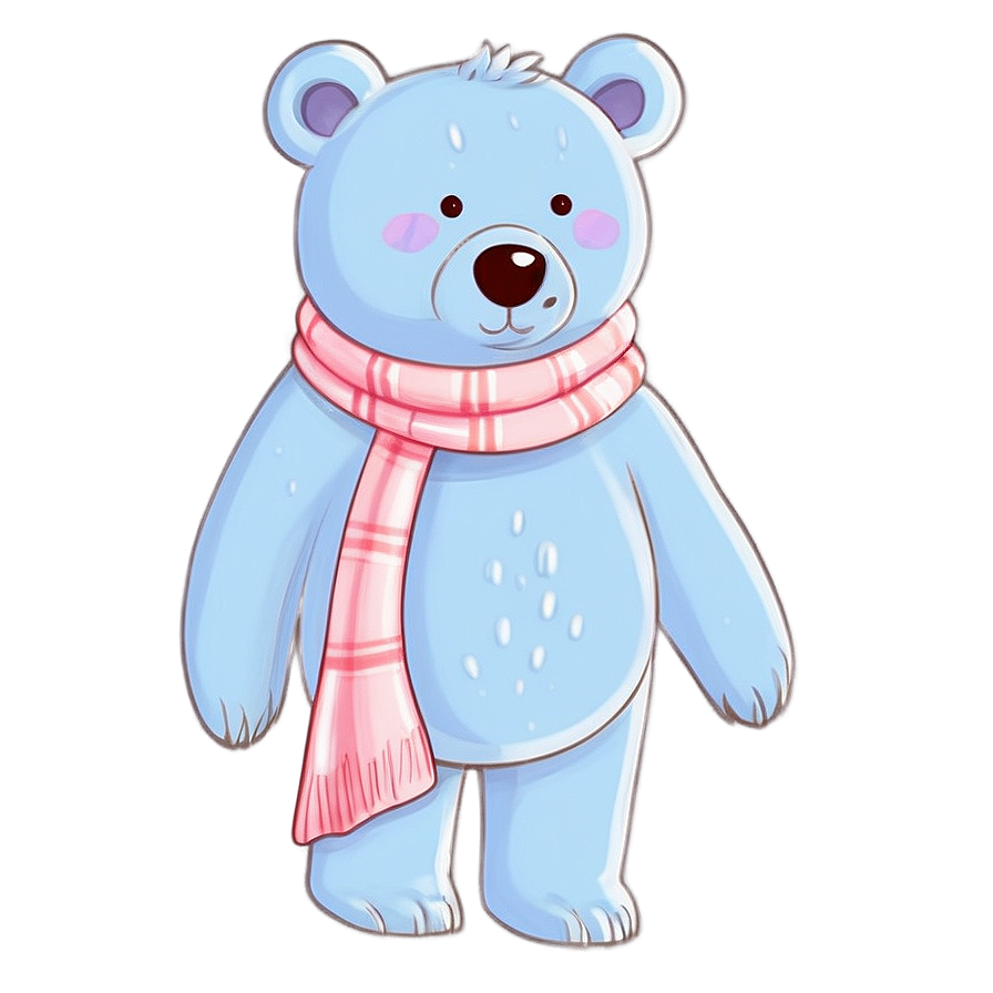 Kawaii Bear With Scarf Png 97 PNG image