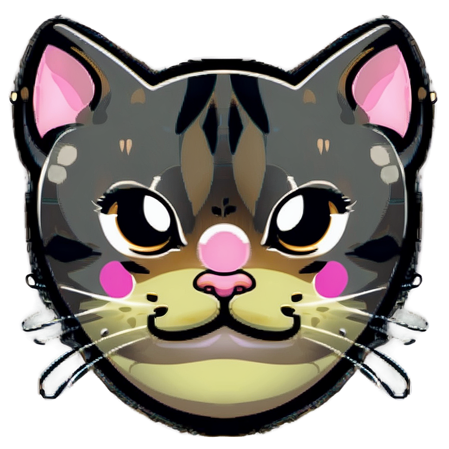 Kawaii Cat Face Png Pmg42 PNG image