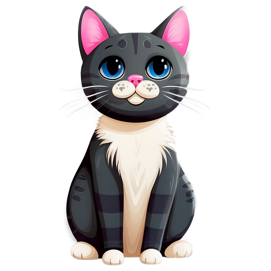 Kawaii Cat Illustration Png Ufb PNG image