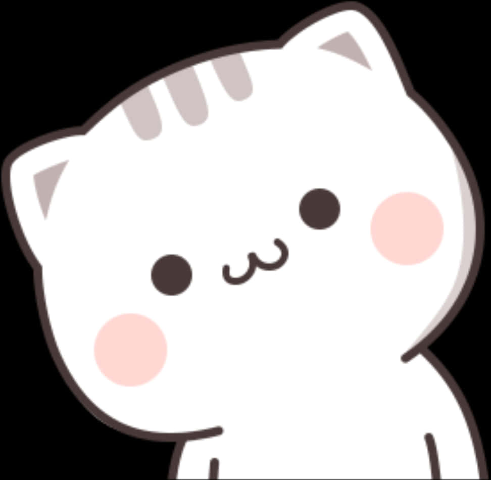 Kawaii Cat Sticker PNG image