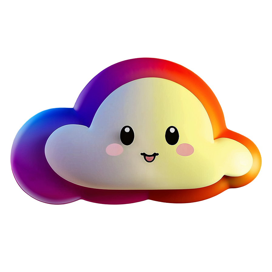 Kawaii Cloud Design Png 06252024 PNG image