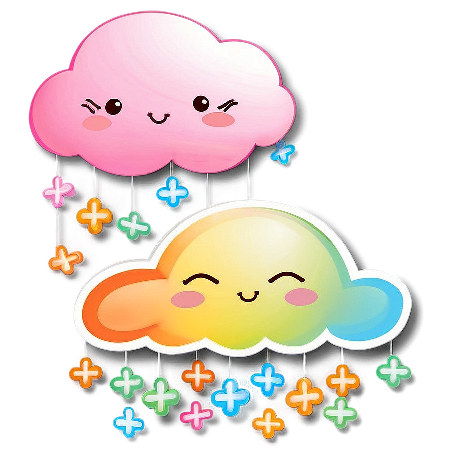 Kawaii Cloud Design Png 06252024 PNG image