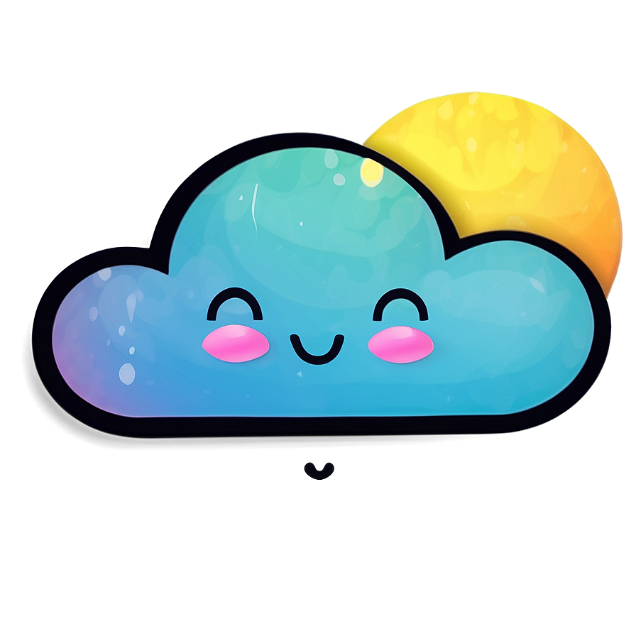 Kawaii Cloud Design Png Ofe4 PNG image