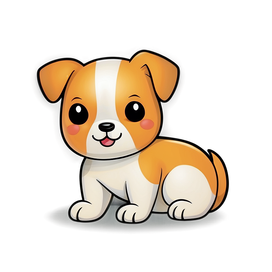 Kawaii Dog With A Bow Png Itk PNG image