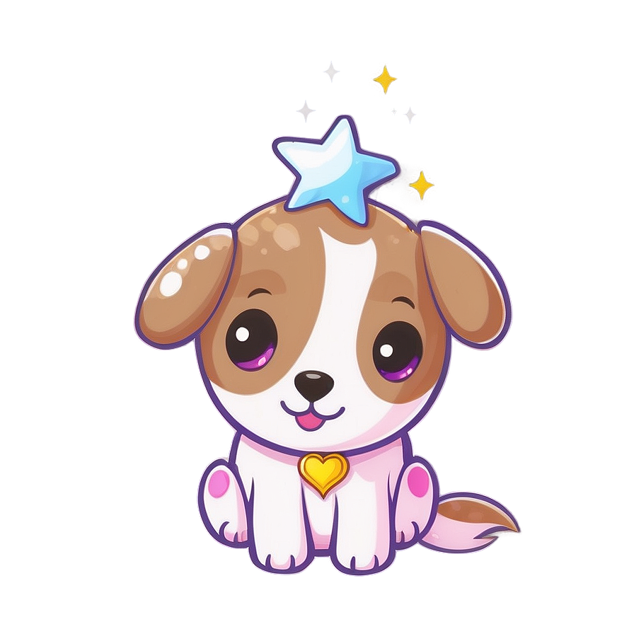 Kawaii Dog With A Magic Wand Png 06292024 PNG image