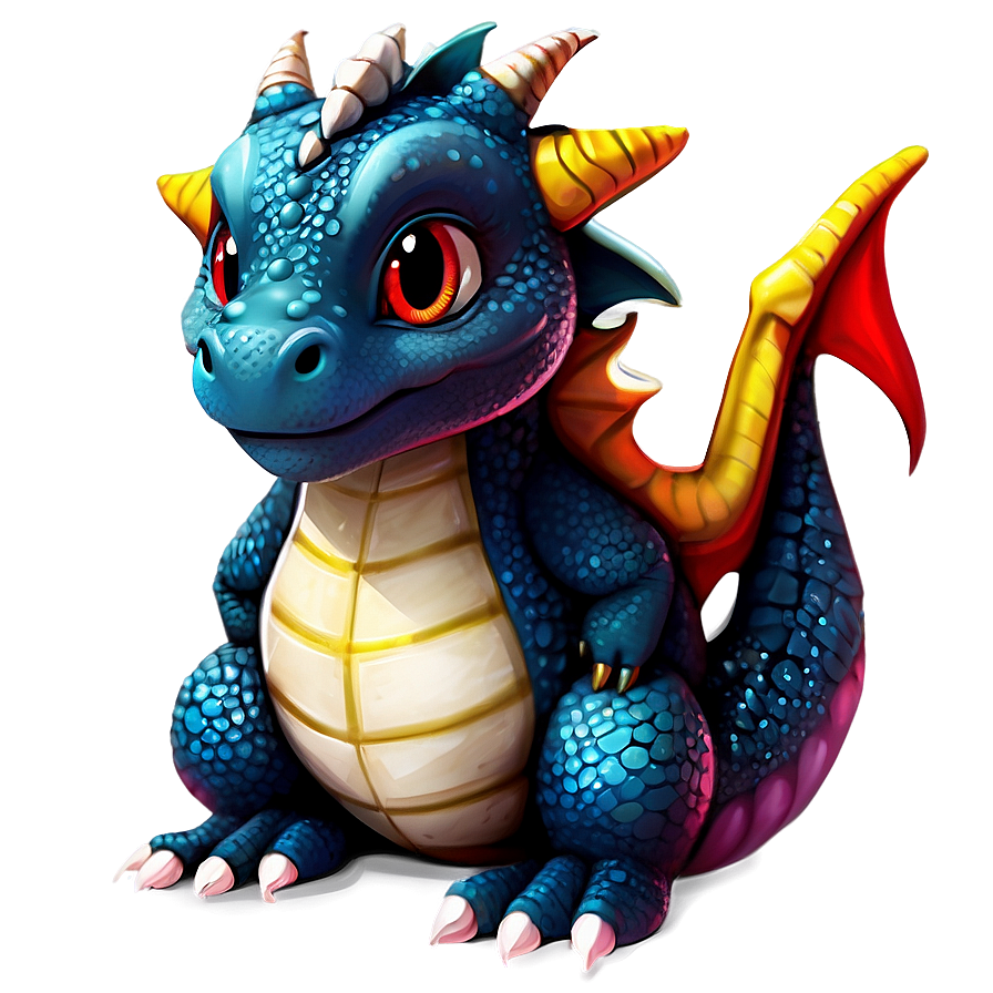 Kawaii Dragon Fantasy Png Xbm PNG image