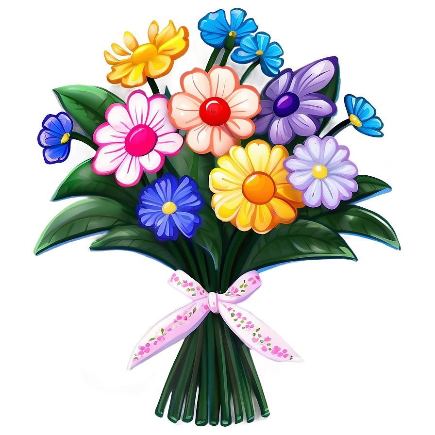 Kawaii Flower Bouquets Png 05062024 PNG image