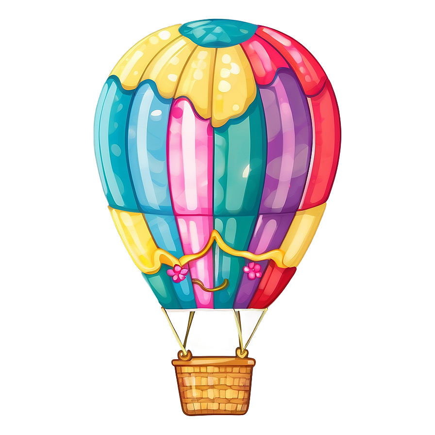 Kawaii Hot Air Balloon Png Vcj56 PNG image