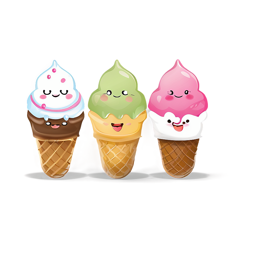 Kawaii Ice Cream Graphics Png 05062024 PNG image