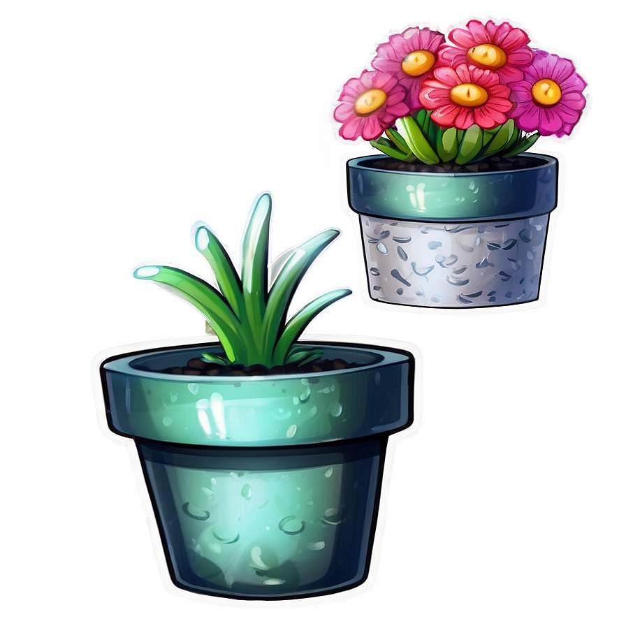 Kawaii Potted Plants Png 05062024 PNG image