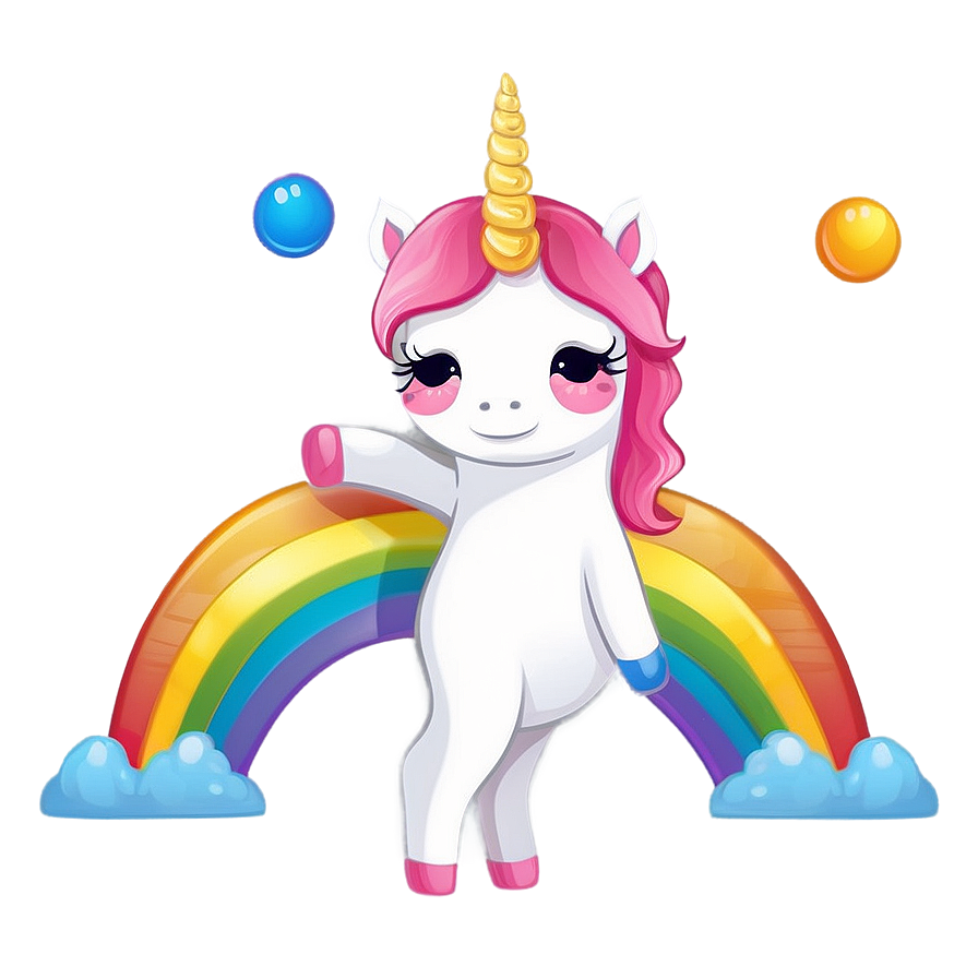 Kawaii Rainbow Unicorn Png 50 PNG image