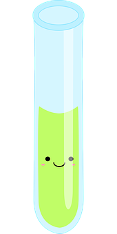 Kawaii Test Tube Character PNG image