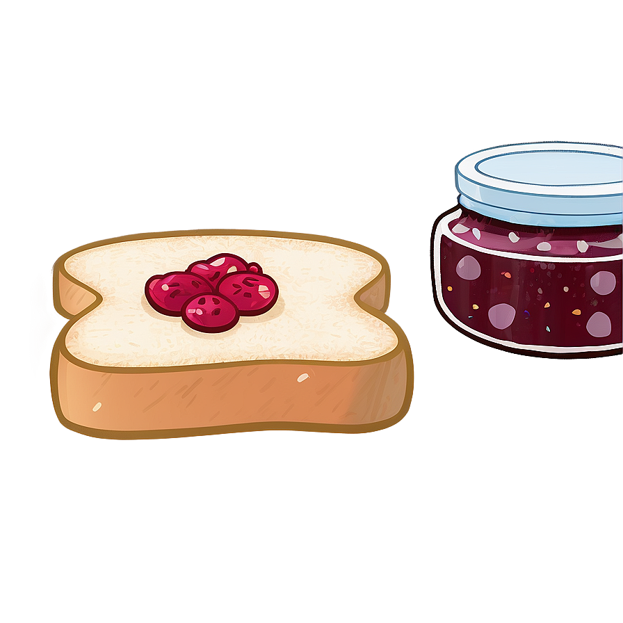 Kawaii Toast And Jam Png Uxg15 PNG image