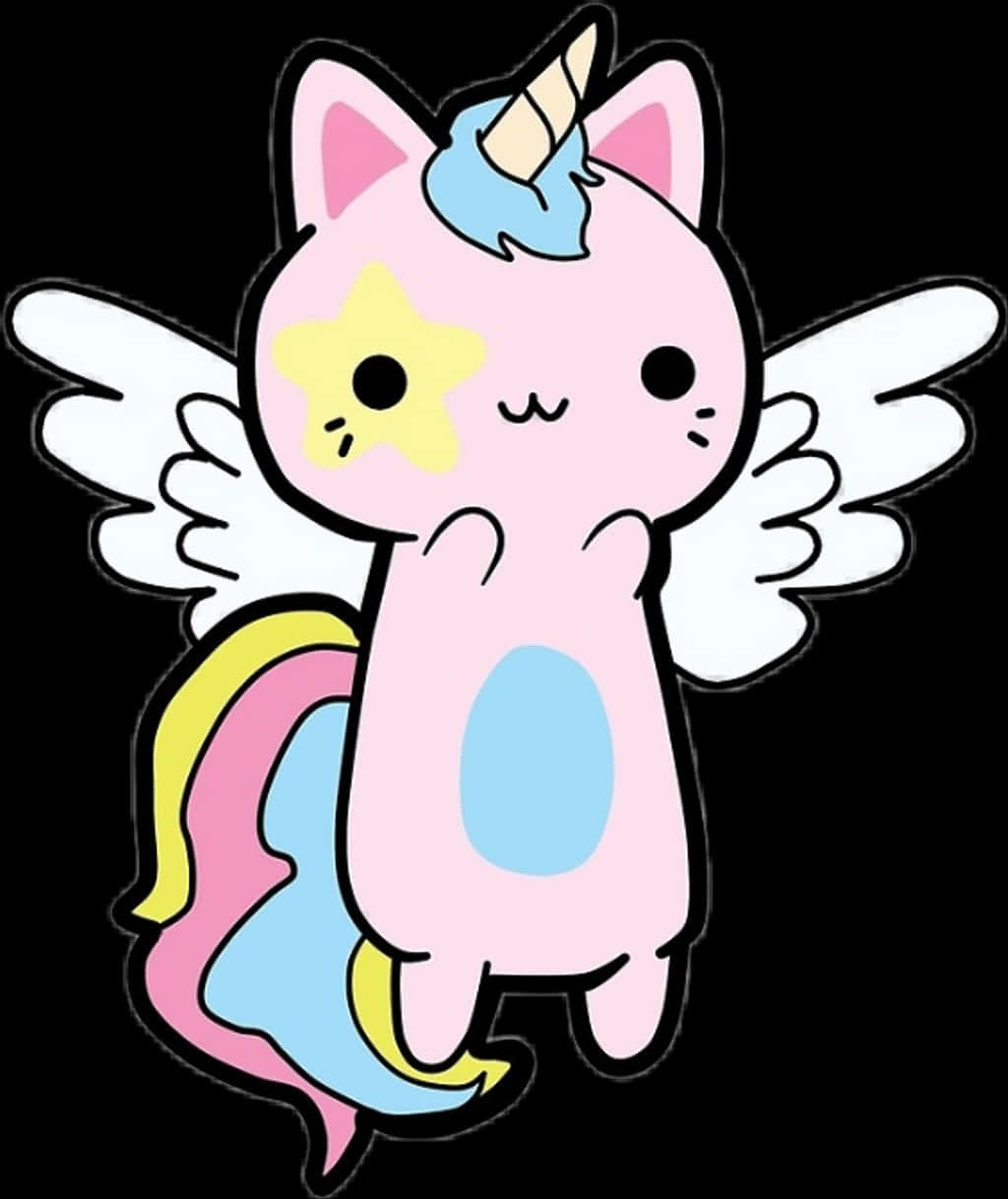 Kawaii_ Unicorn_ Cat_with_ Wings.png PNG image