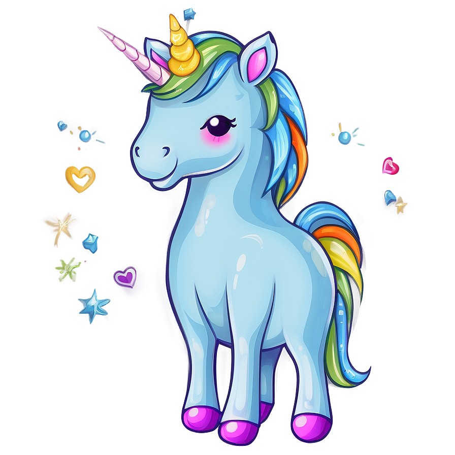 Kawaii Unicorn Clipart Png 06262024 PNG image