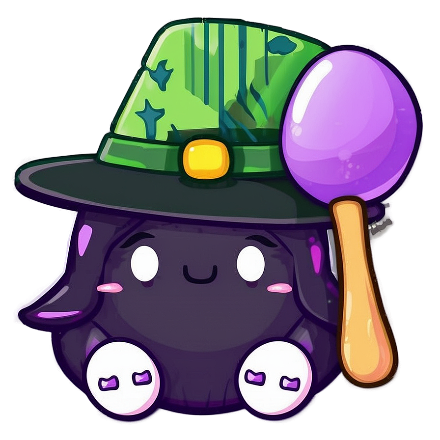 Kawaii Witch Halloween Png 05062024 PNG image