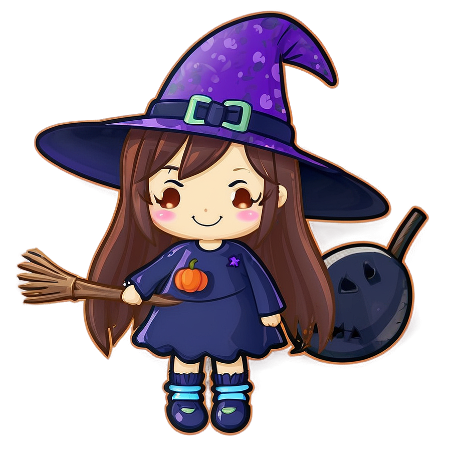 Kawaii Witch Halloween Png 18 PNG image