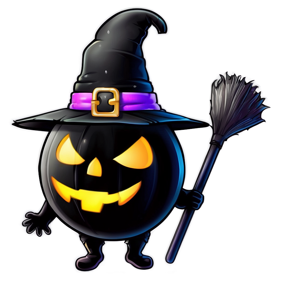 Kawaii Witch Halloween Png Wkl PNG image