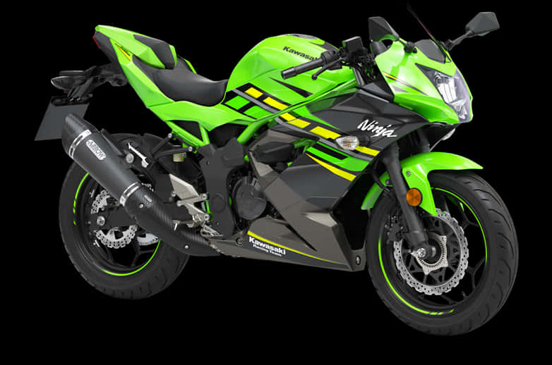 Kawasaki Ninja Green Sportbike PNG image