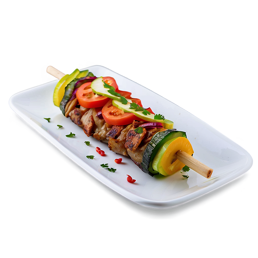 Kebab With Vegetables Png Eip PNG image