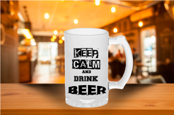Keep Calm Drink Beer Mug Print PNG image