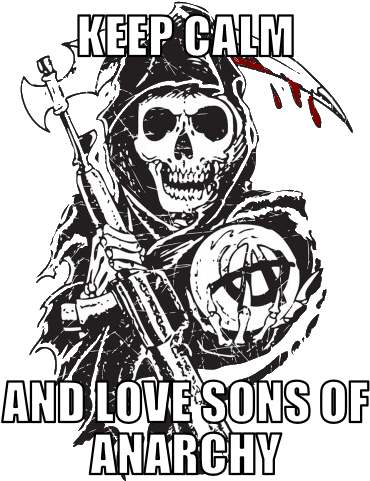 Keep Calm Love Sons Of Anarchy Skull Graphic PNG image