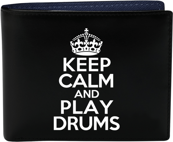 Keep Calmand Play Drums Wallet PNG image