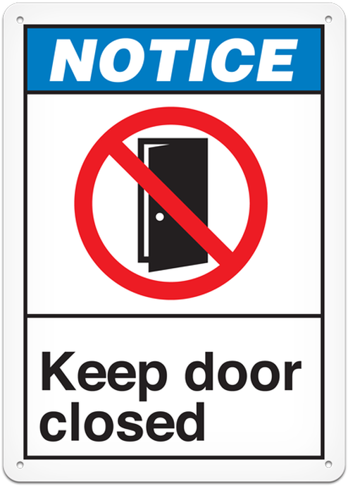 Keep Door Closed Sign PNG image