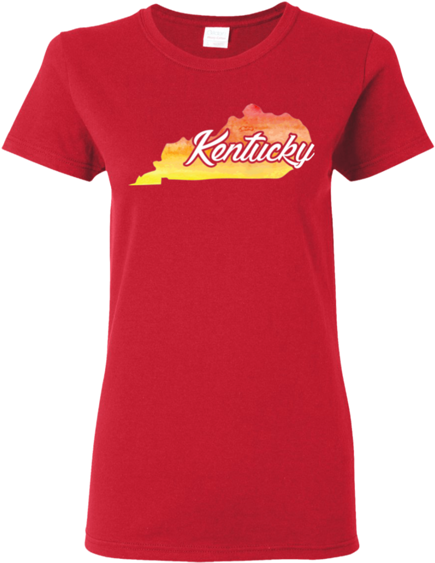 Kentucky Graphic Red T Shirt PNG image