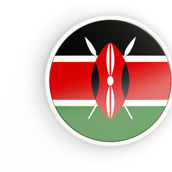 Kenyan Flag Button Graphic PNG image