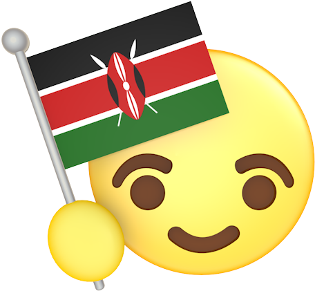 Kenyan Flag Emoji Smile PNG image
