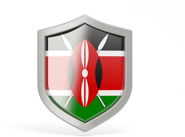 Kenyan Flag Shield Graphic PNG image