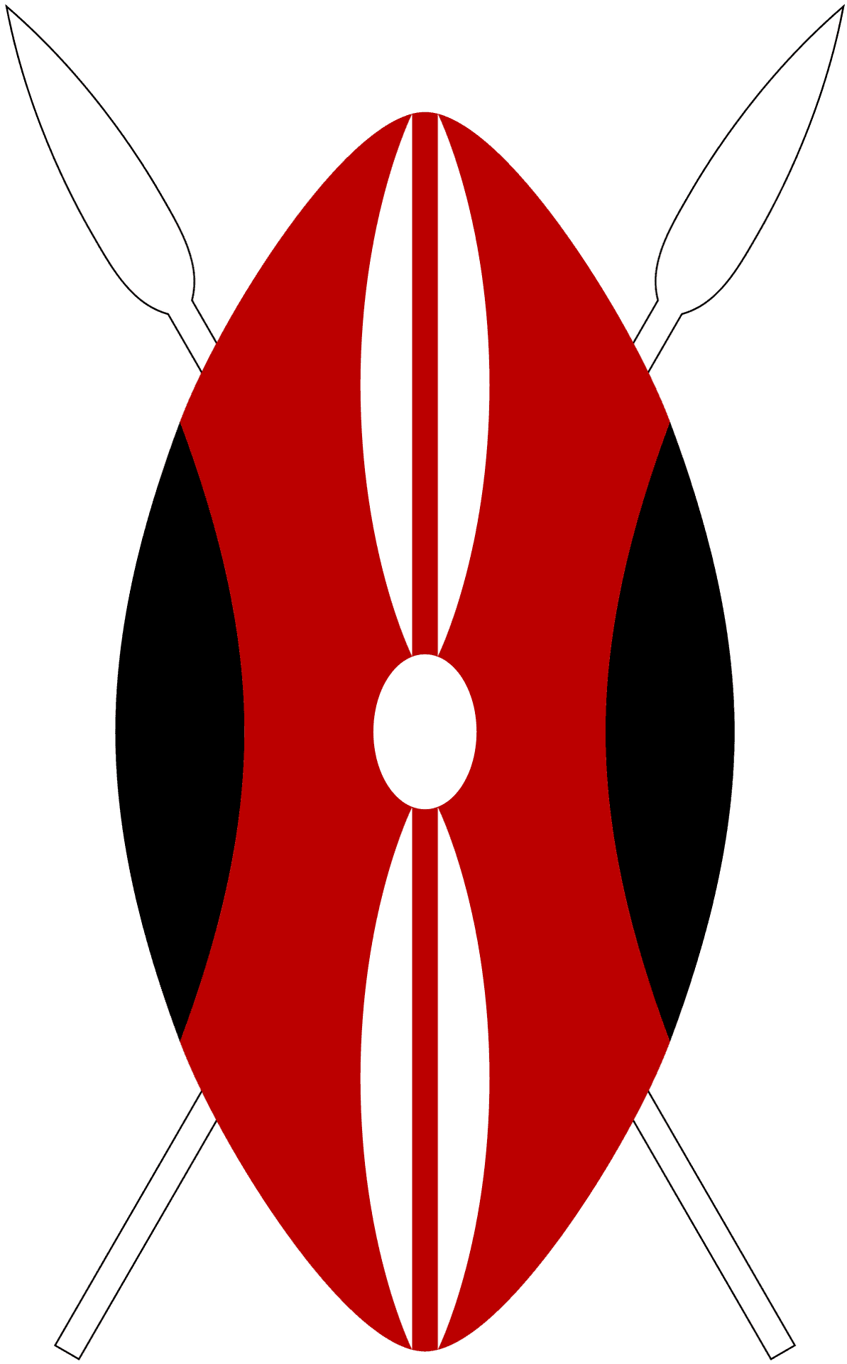 Kenyan Maasai Shieldand Spears PNG image