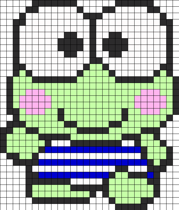 Keroppi Pixel Art Creation PNG image