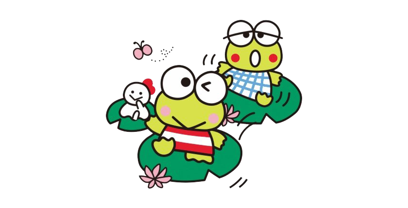 Keroppiand Friends Cartoon PNG image