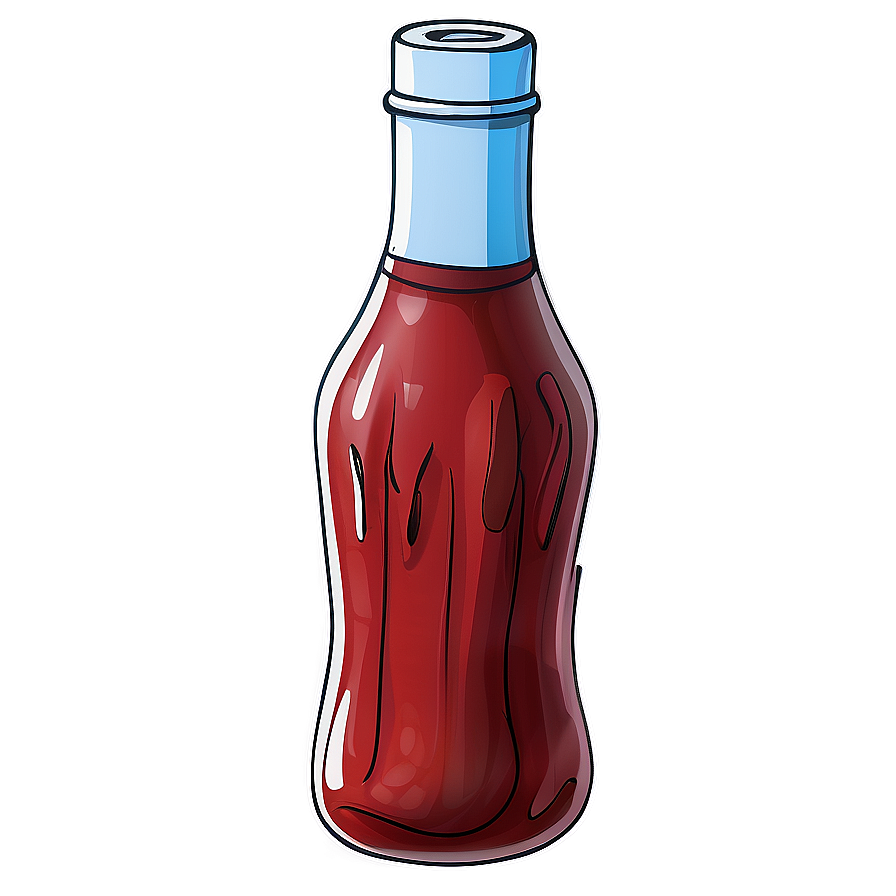 Ketchup Bottle Doodle Png 06122024 PNG image