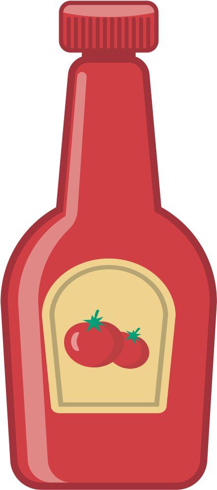 Ketchup Bottle Illustration PNG image