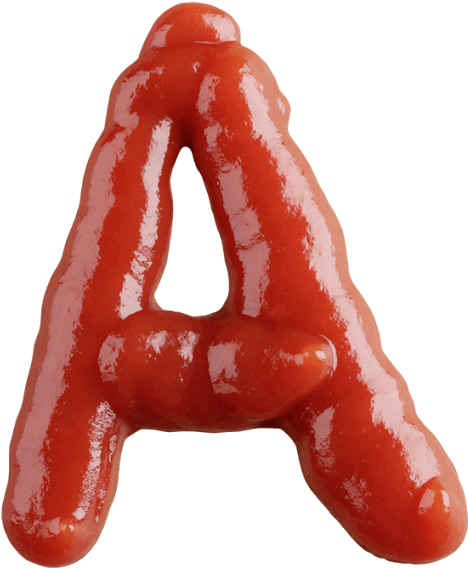 Ketchup Letter A Art PNG image