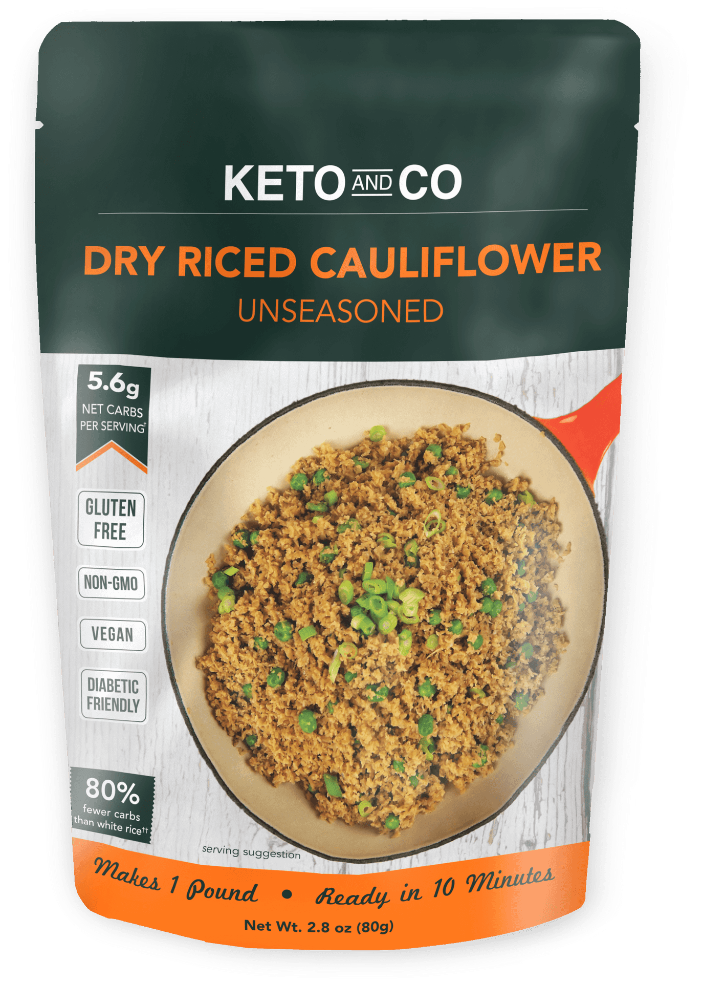 Ketoand Co Dry Riced Cauliflower Package PNG image