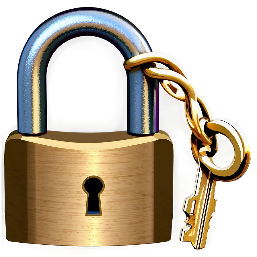 Key And Padlock Png 05042024 PNG image