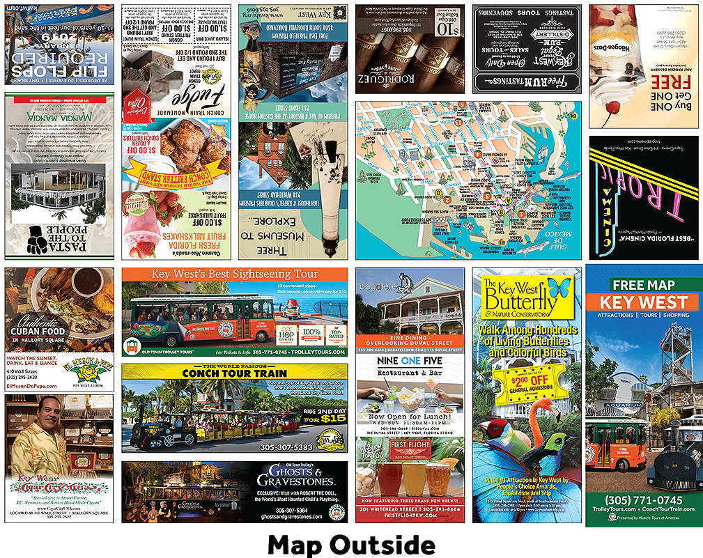 Key West Tourism Advertisements Collage PNG image