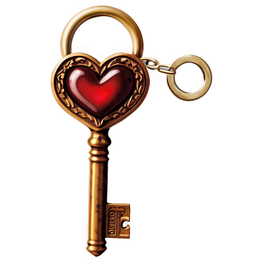 Key With Heart Png Qjo PNG image