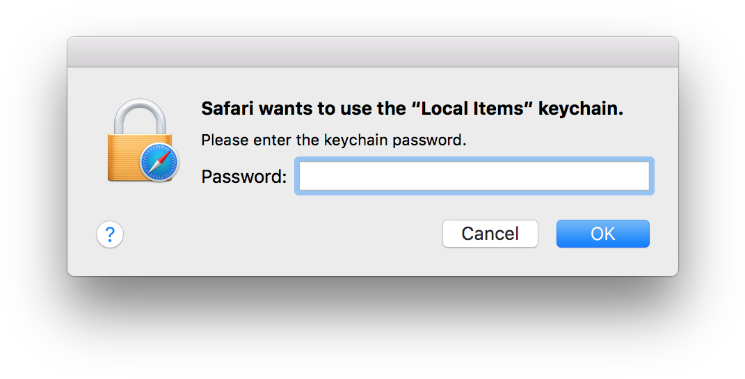 Keychain Access Prompt Safari PNG image