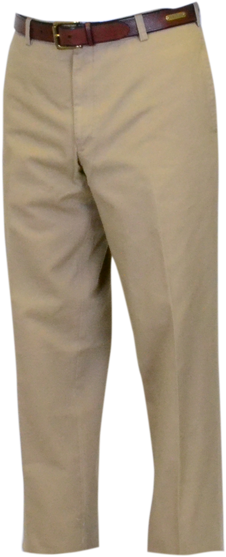 Khaki Pantswith Brown Belt PNG image