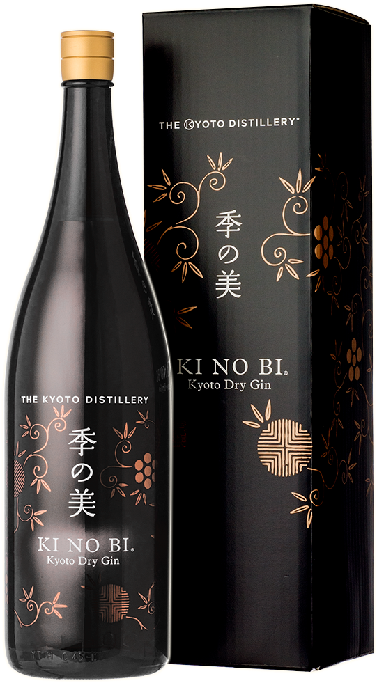 Ki No Bi Kyoto Dry Gin Bottleand Box PNG image