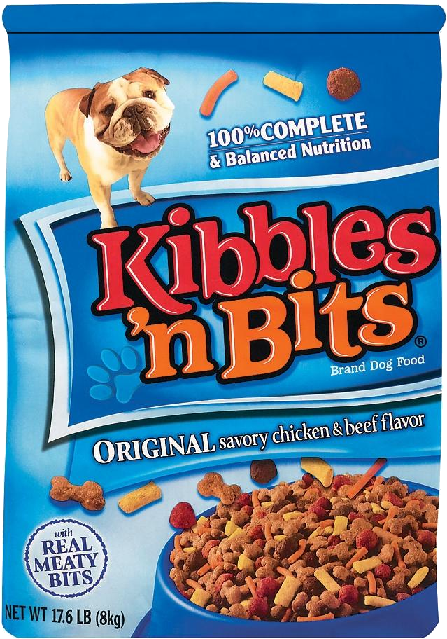 Kibblesn Bits Dog Food Package PNG image